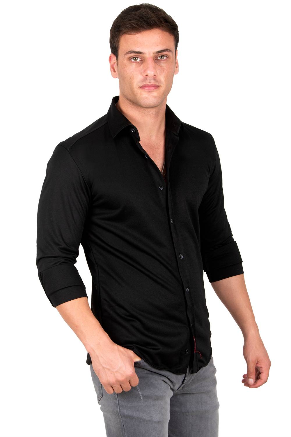 DeepSEA Slim fit Knitted Shirt 2309480