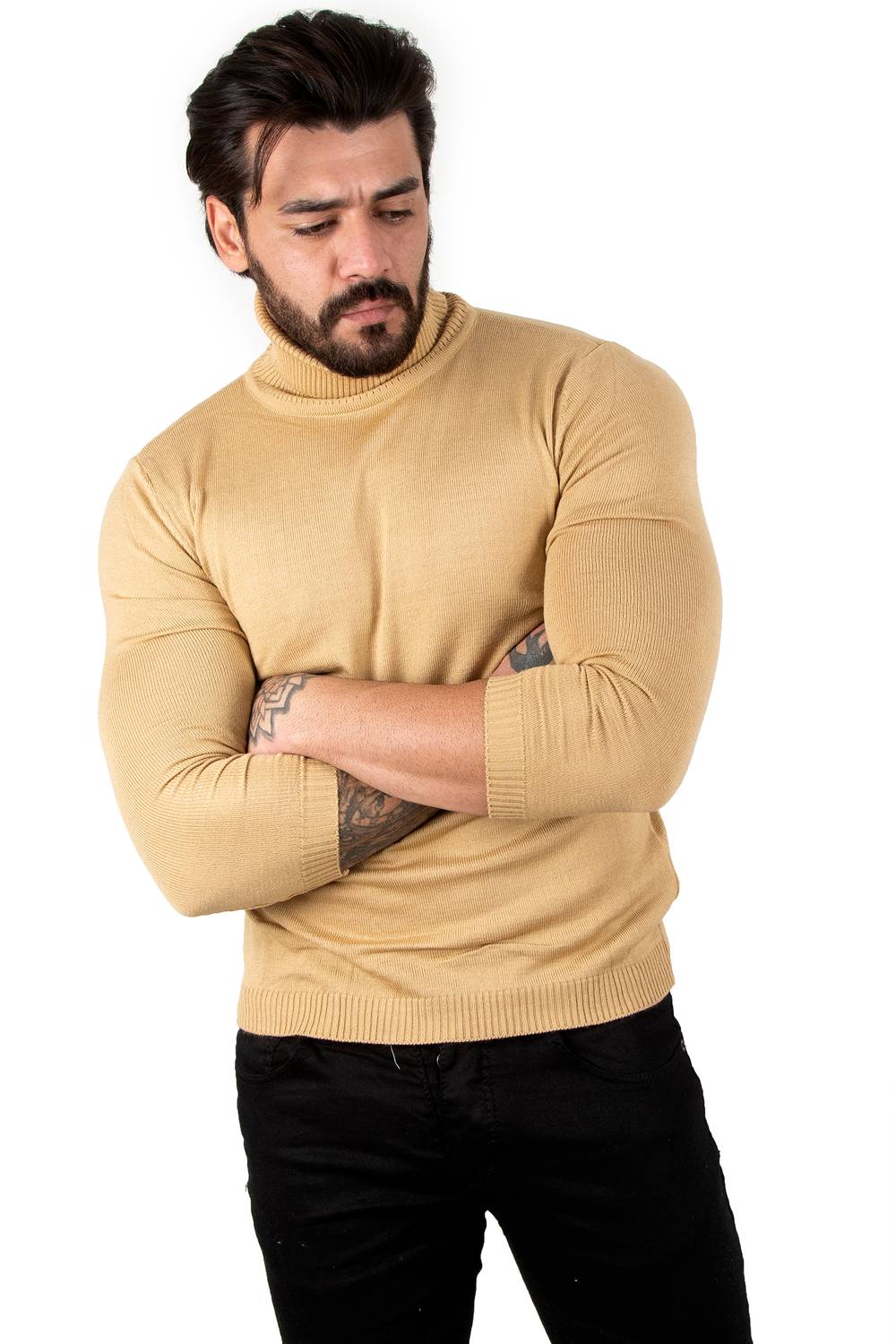 DeepSEA Standard Fit Turtleneck Plain Sweater 2002292