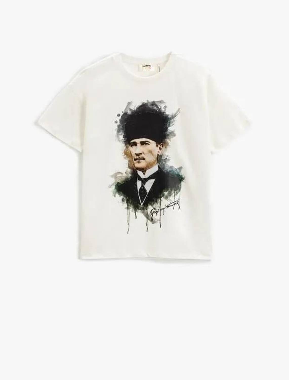 Koton Boy Atatürk Printed T-Shirt Short Sleeve Crew Neck Cotton