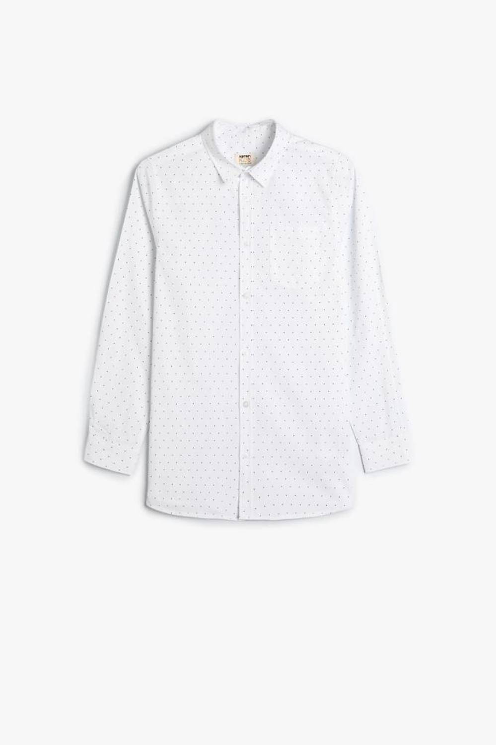 Koton Boy's Polka Dot Classic Shirt Long Sleeve Cotton