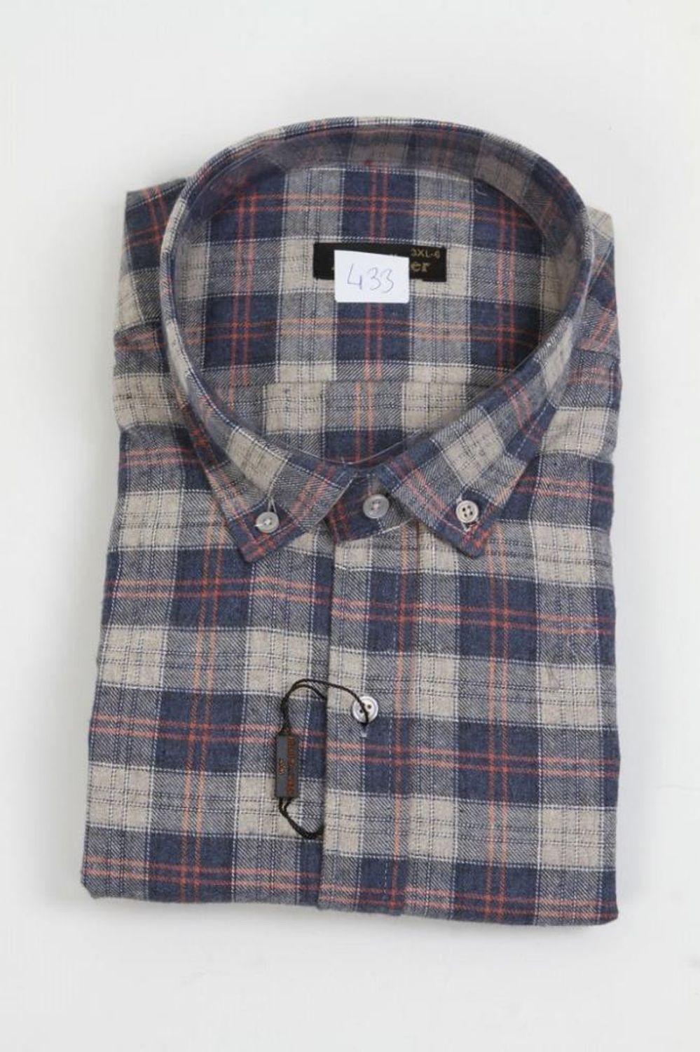 Hipatu Thin Striped Double Pocketed Oversized Wool Shirt - Beige