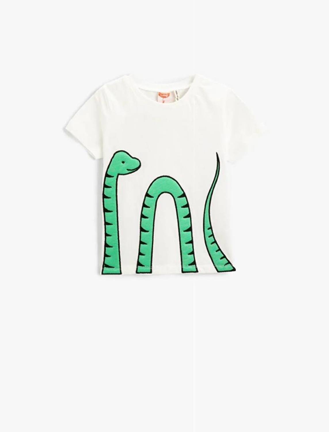 Cotton Boy Snake Print Short Sleeved T-Shirt Cotton