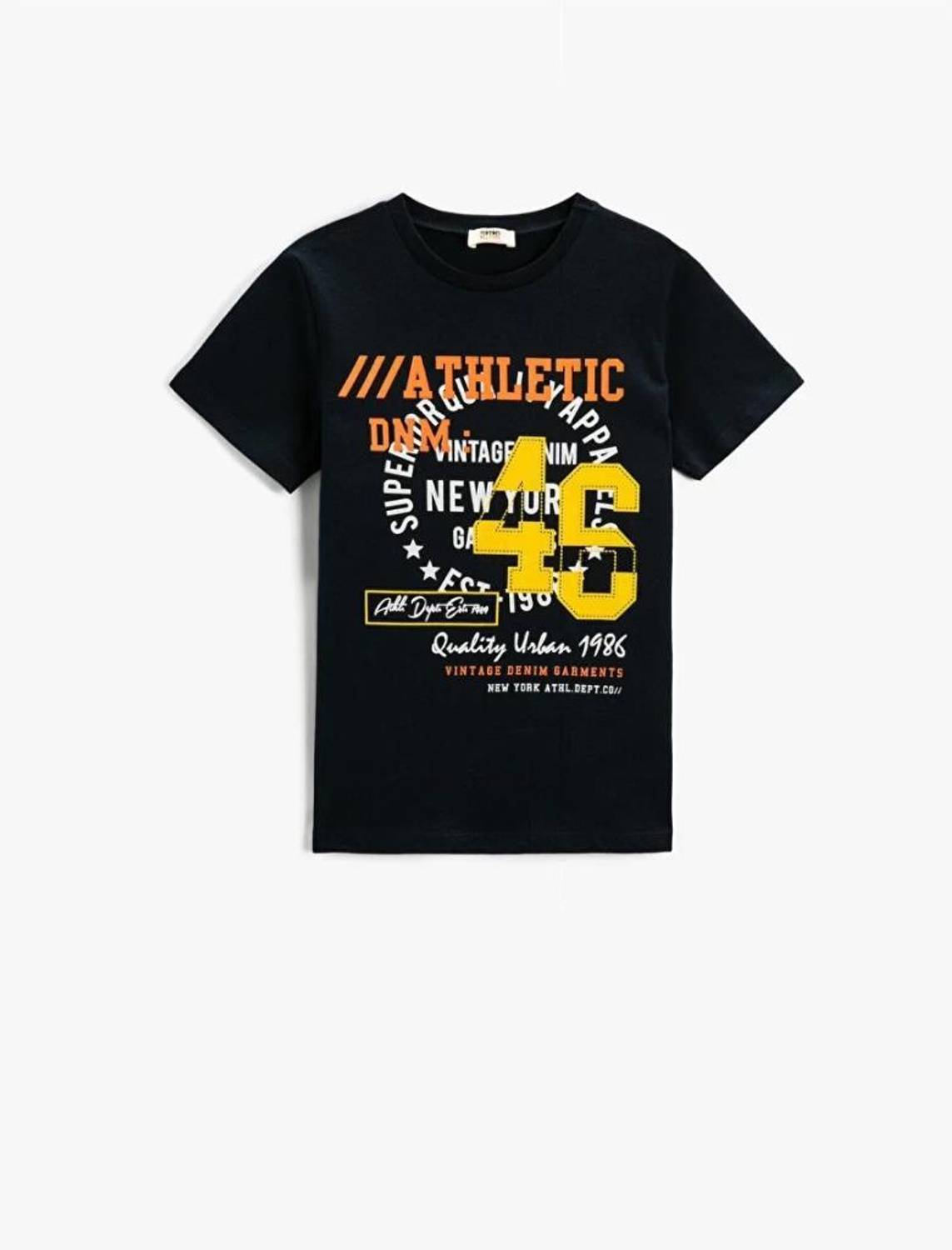 Cotton Boy Printed Short Sleeve T-Shirt Cotton Crew Neck