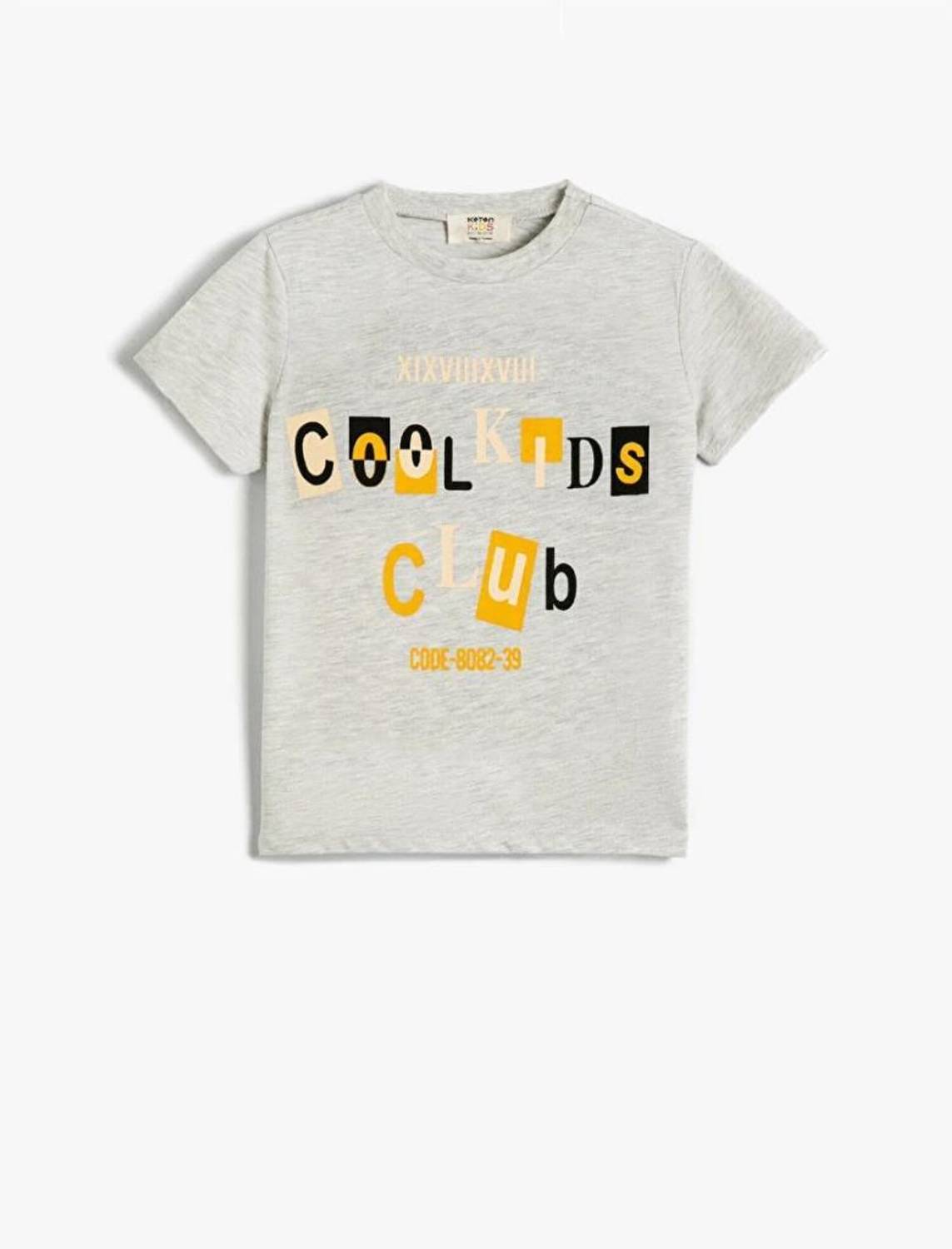 Koton Boys Slogan Printed Short Sleeve T-Shirt Crew Neck