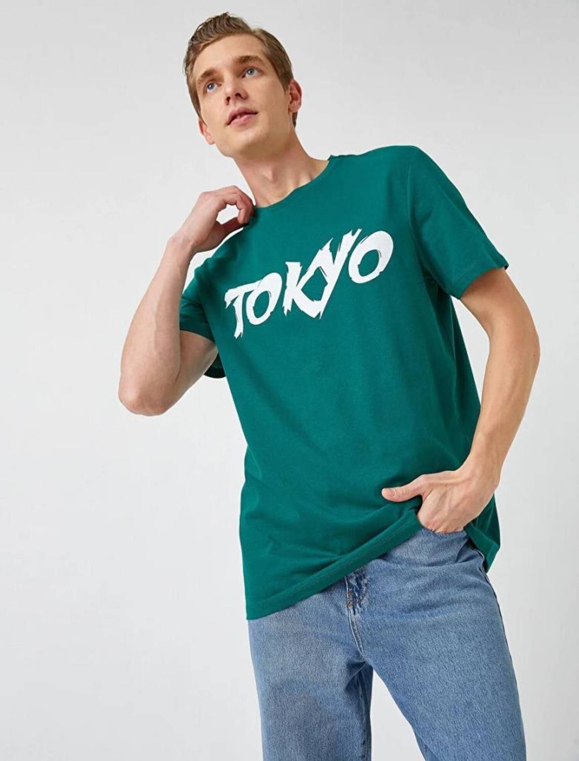 Koton Men's Tokyo Printed T-Shirt