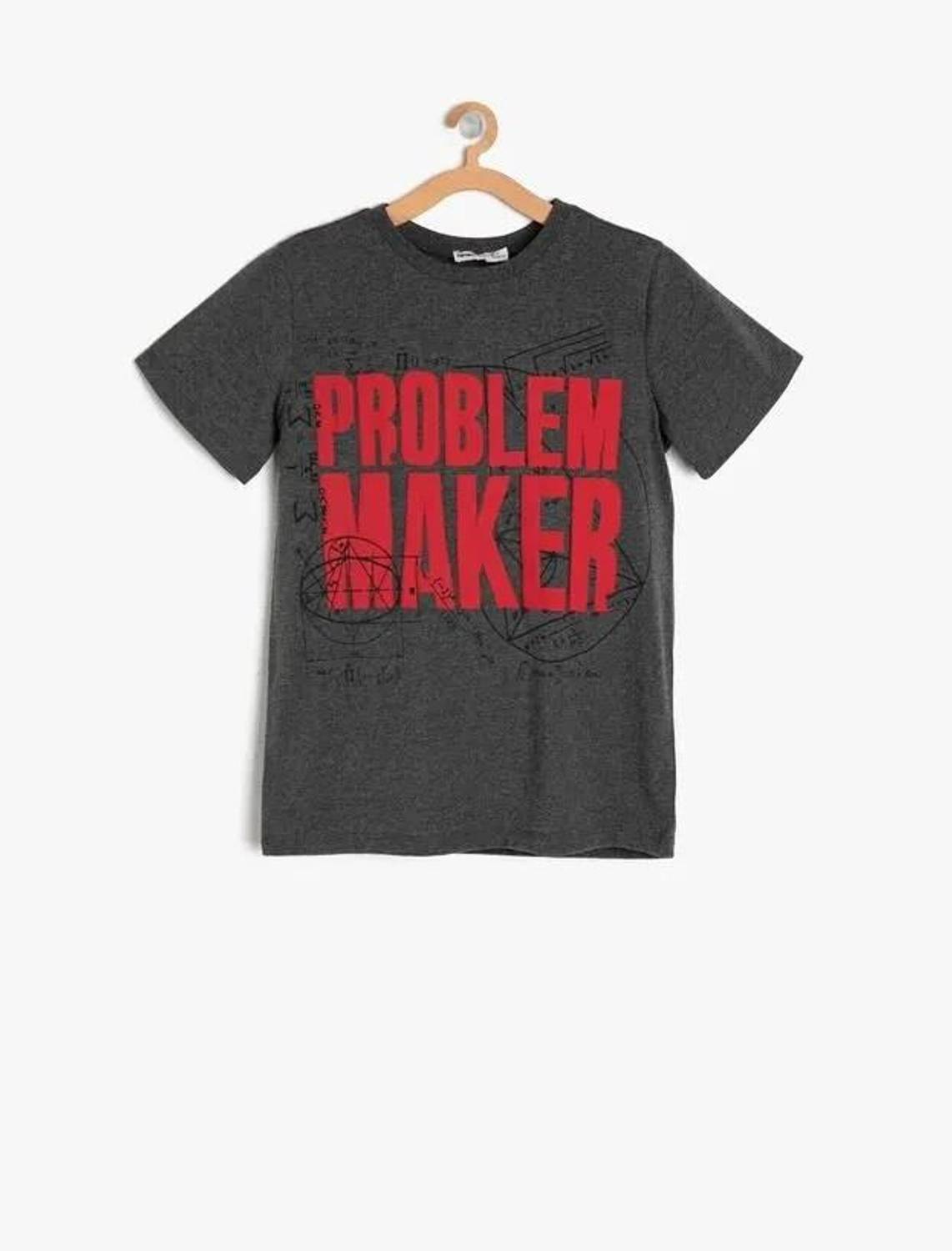 Koton Erkek Çocuk Baskılı Tişört Kısa Kollu Bisiklet Yaka