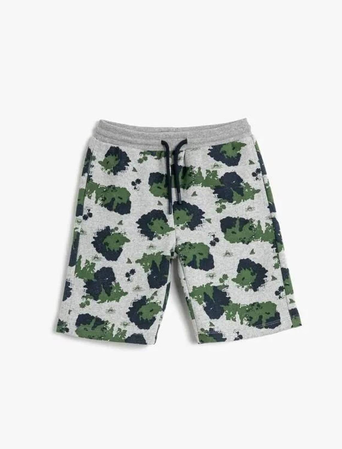 Koton Boy Shorts Waist Elastic Tie Printed Pocket