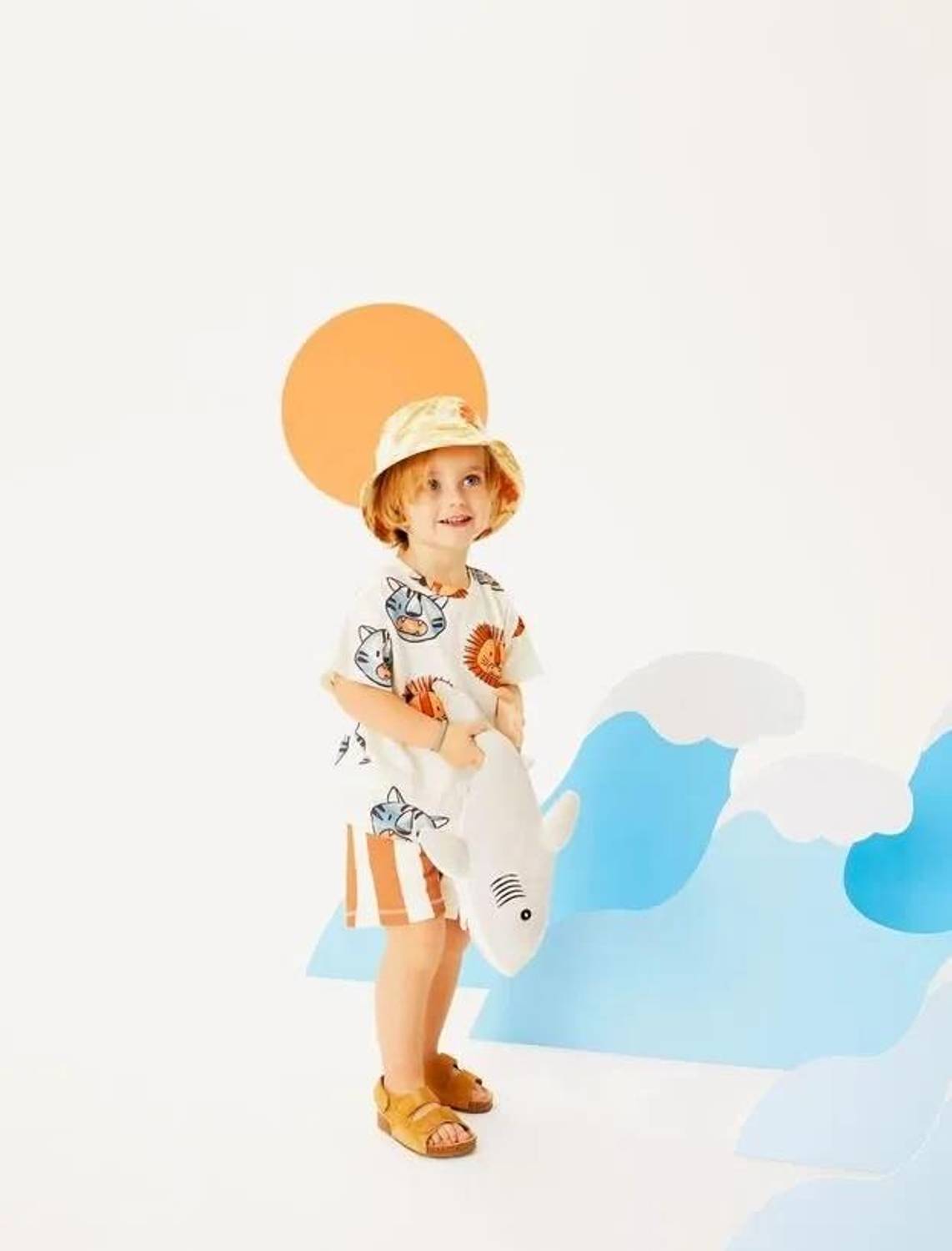 Koton Erkek Bebek Tişört Kısa Kollu Bisiklet Yaka Pamuklu Hayvanlar Baskılı