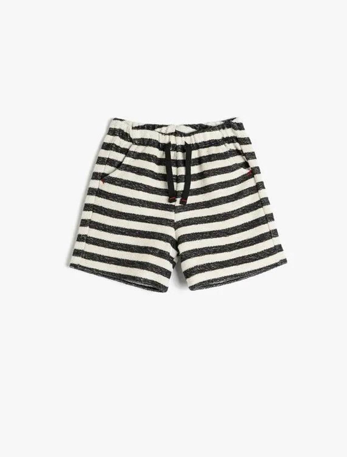 Koton Baby Boy Shorts Tied Waist Pocket Cotton Textured