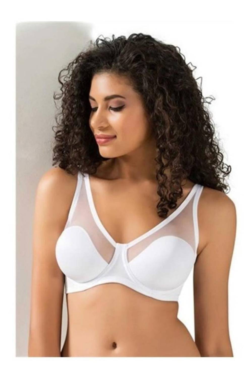Hipatu Le Jardin 9200-B Kadın Beyaz Tül Detaylı Toparlayıcı Sütyen