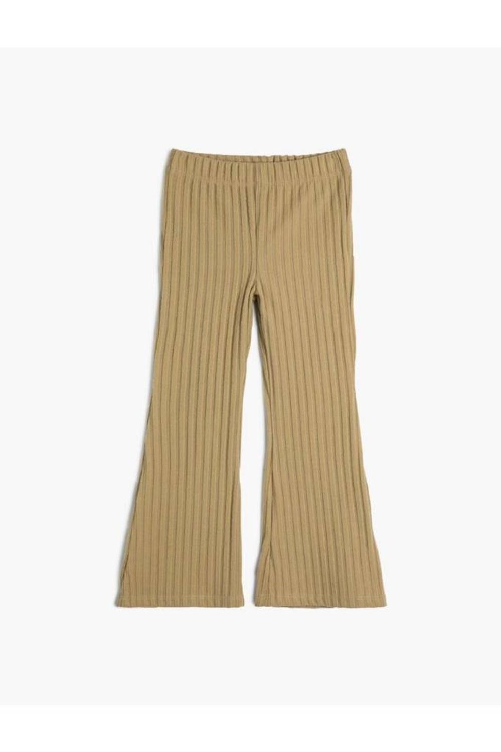 Koton Koton Girl's Khaki Canvas Trousers