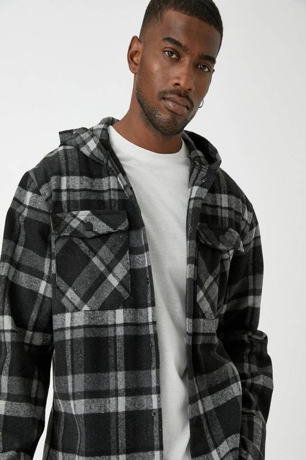 Koton Ekoseli Oduncu Gömleği Kapşonlu Cep Detaylı