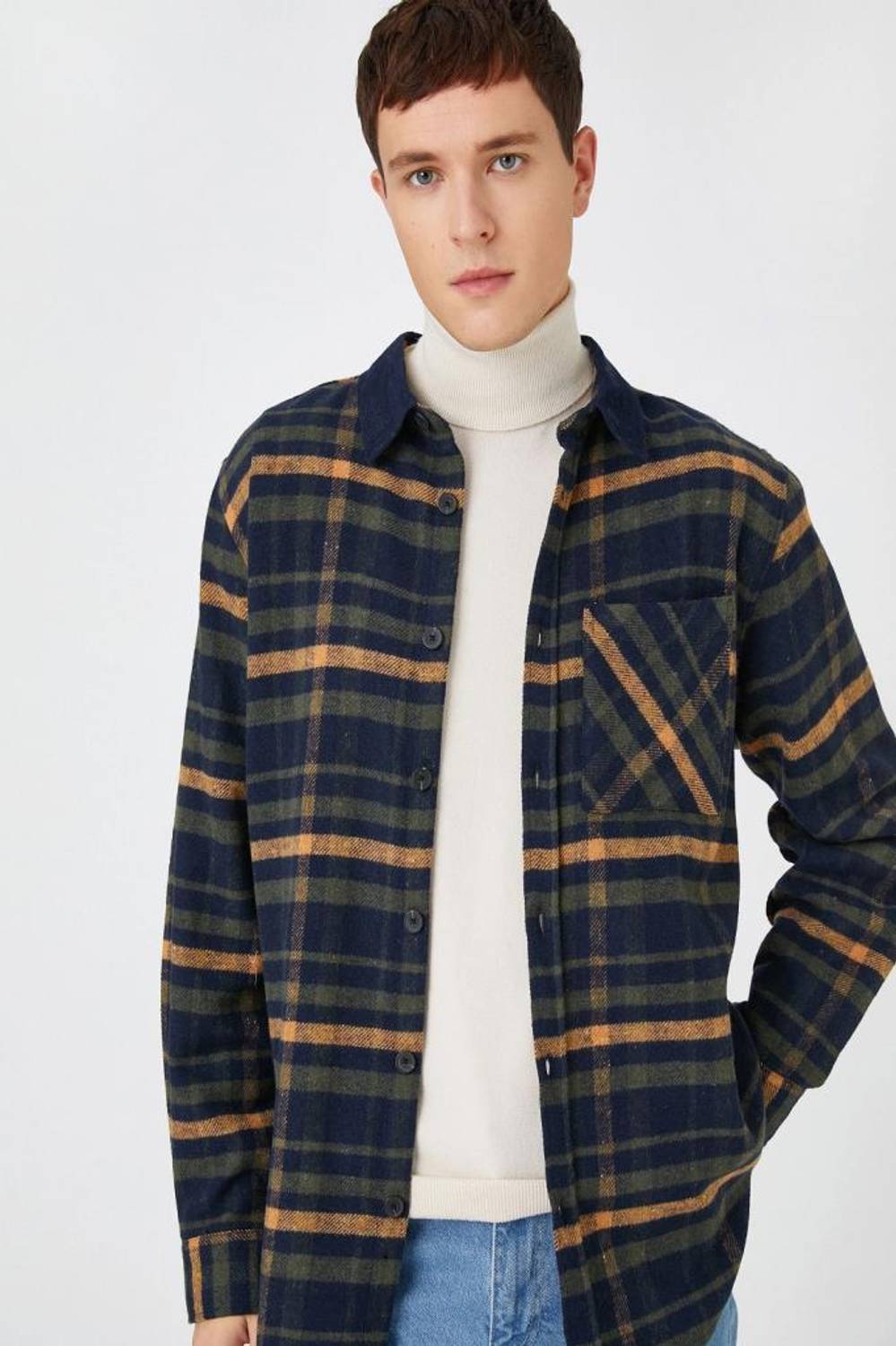 قميص كوتون الحطاب للرجال