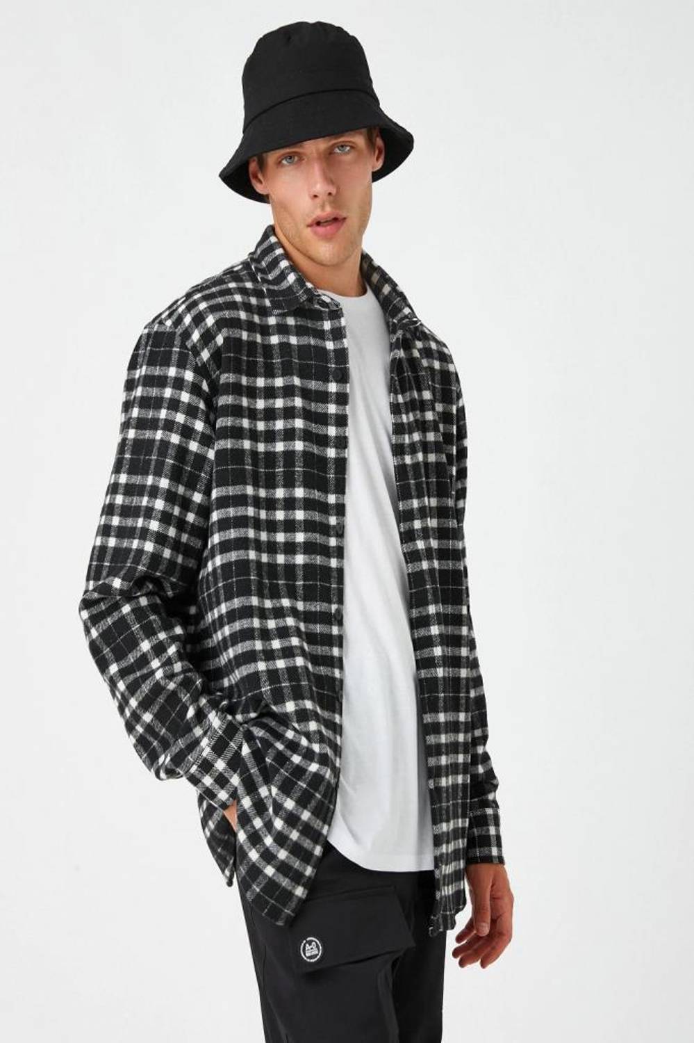 Koton Lumberjack Shirt Long Sleeve Classic Collar