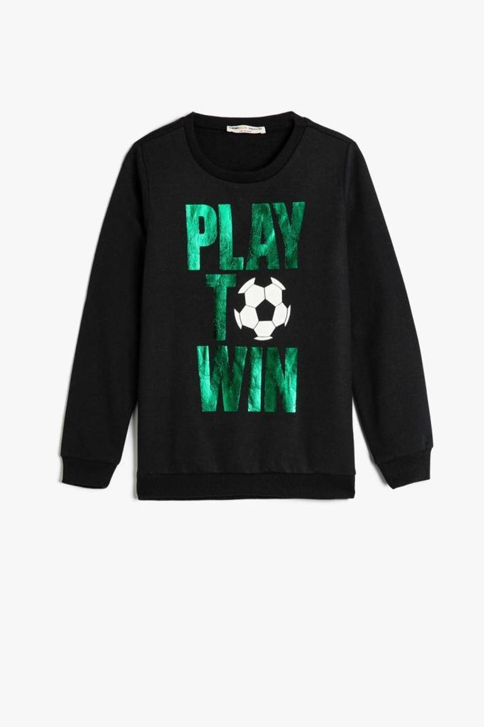Koton Boy's Sweatshirt Long Sleeve Crew Neck Football Printed Ribbon