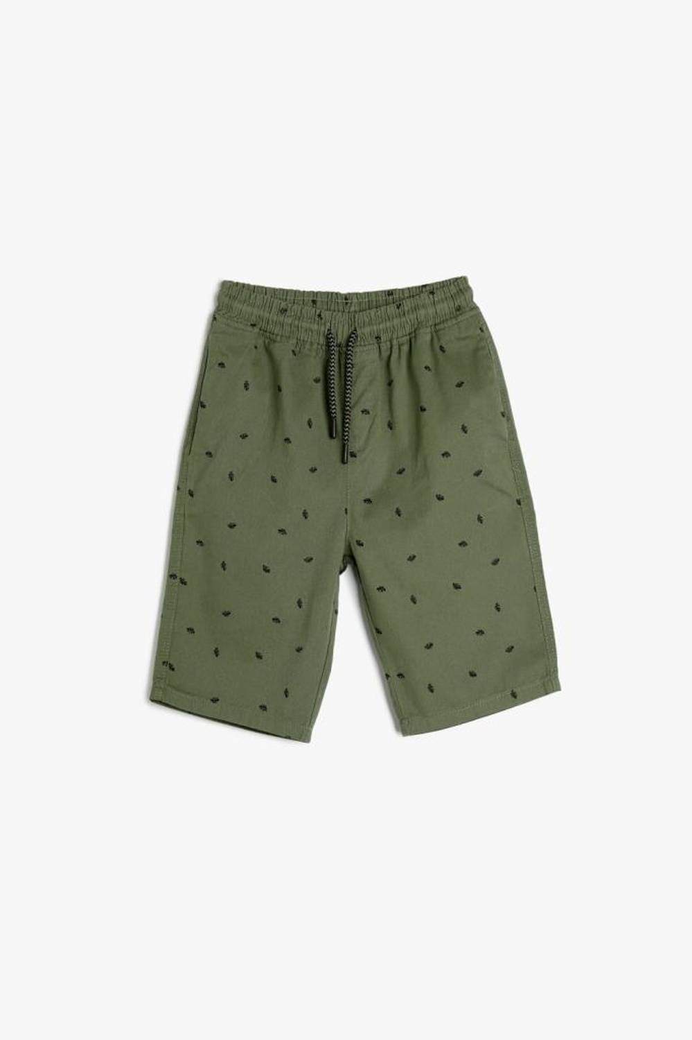 Koton Erkek Çocuk Chino Şort Beli Bağlamalı Cepli Pamuklu Desenli