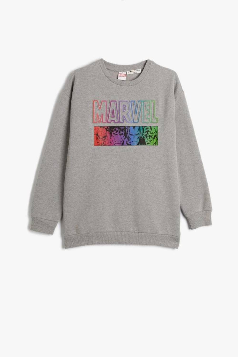 Koton Boy's Marvel Licensed Sweatshirt Heroes Printed Rasterized