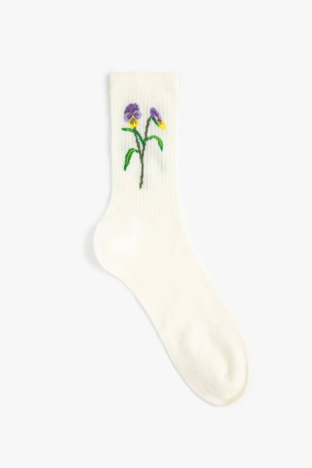 Koton Women's Floral Sock Embroidered Socks