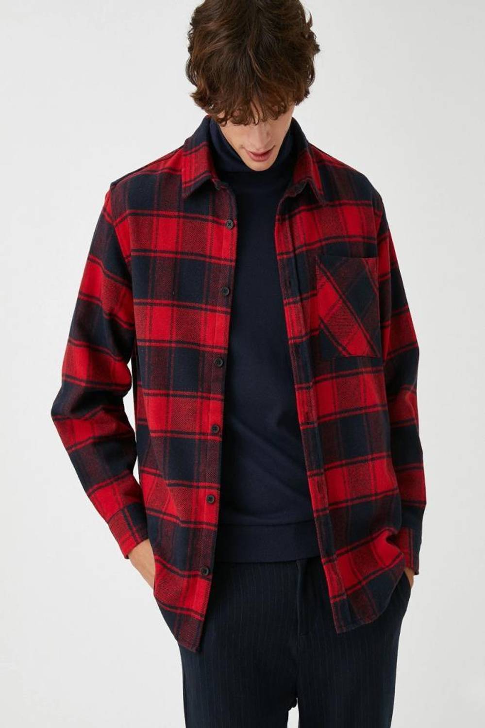 قميص كوتون منقوش الحطاب