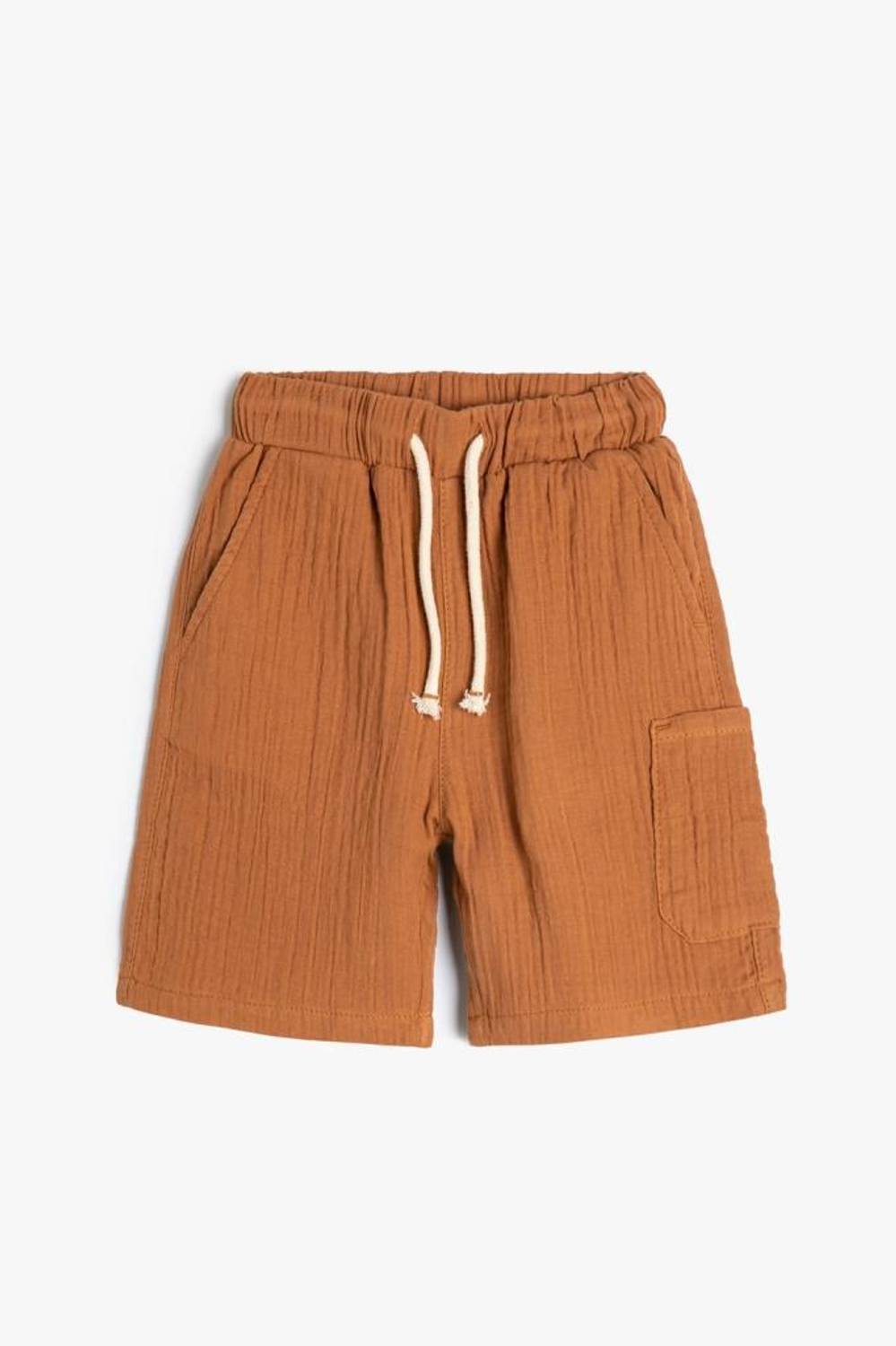 Koton Erkek Çocuk Şort Dokulu Cepli Beli Bağlamalı