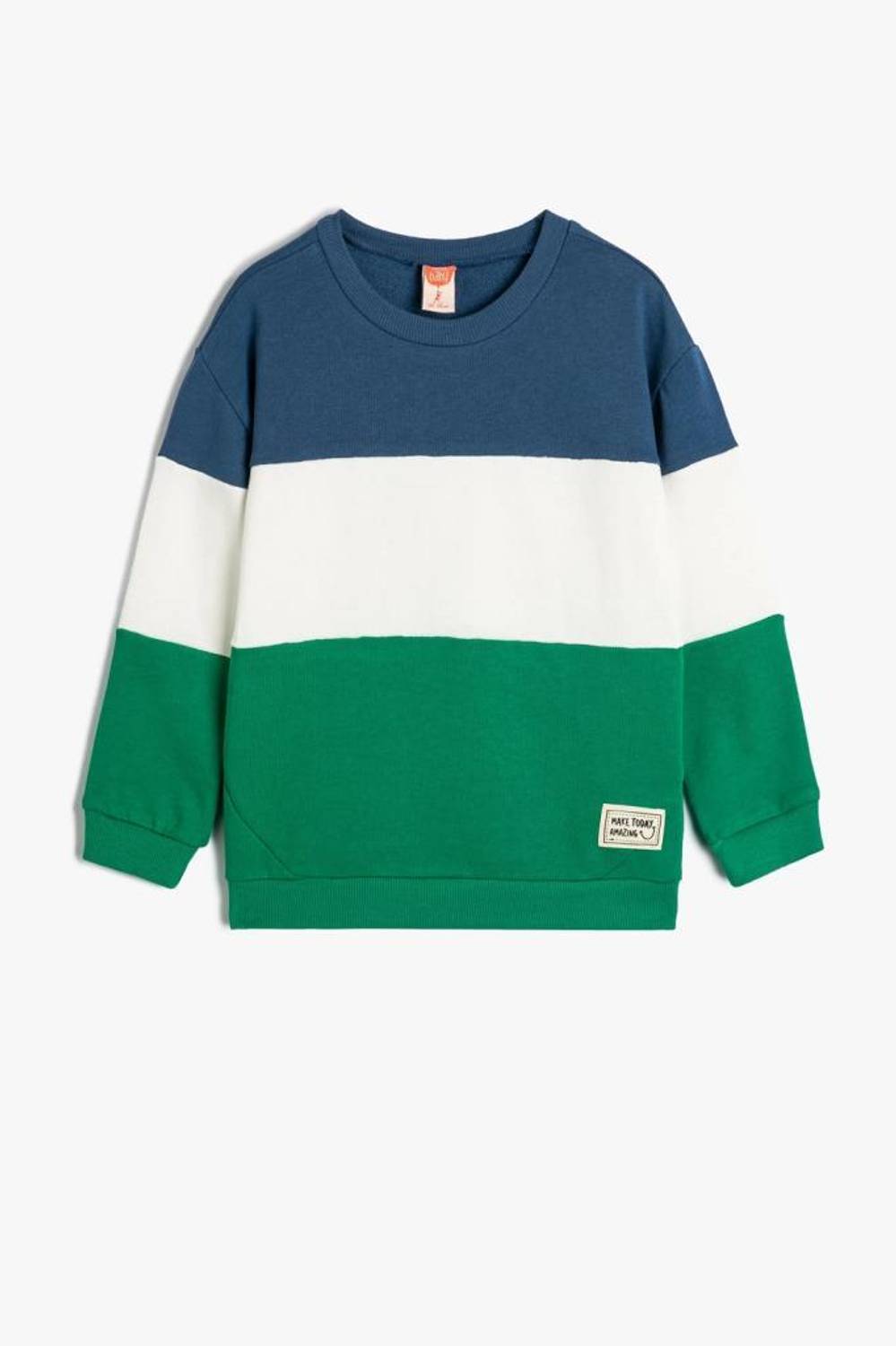 Котоновий світшот для хлопчиків, довгий рукав, комбіновані кольори, 100% бавовна, для віку 12-18 міс, 3-4 роки, 9-12 міс, 18-24 міс, 24-36 міс