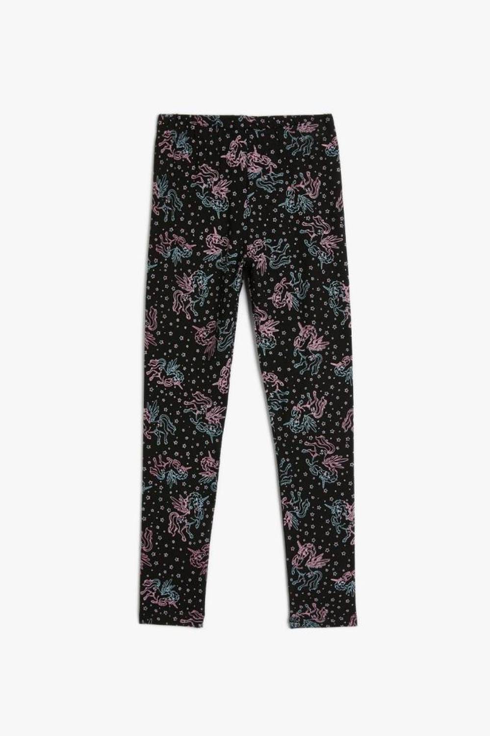 Koton Kız Çocuk Unicorn Tayt Beli Lastikli Pamuklu