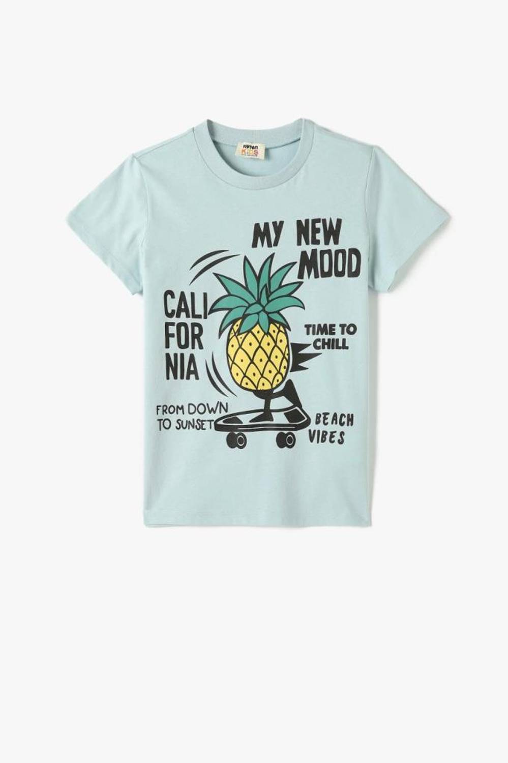 Футболка для хлопчиків з коротким рукавом на велосипеді з принтом ананаса з котону