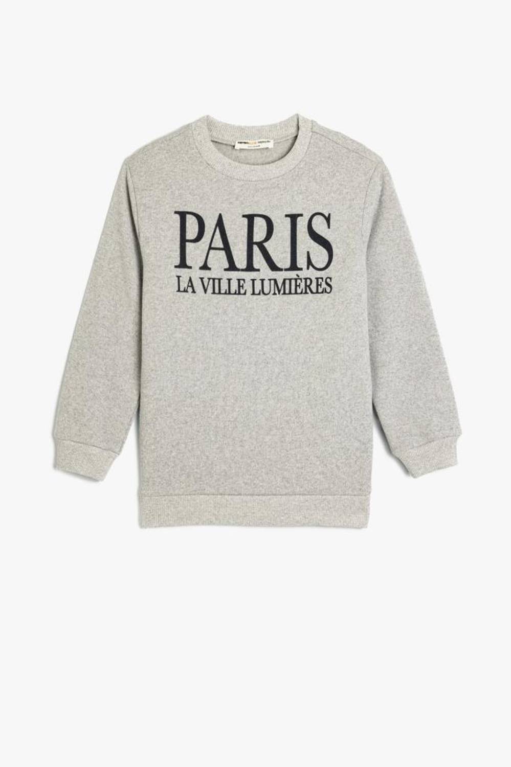 Boys' Paris Print Long Sleeve Crew Neck Sweatshirt - Comfortable and Warm for School and Play