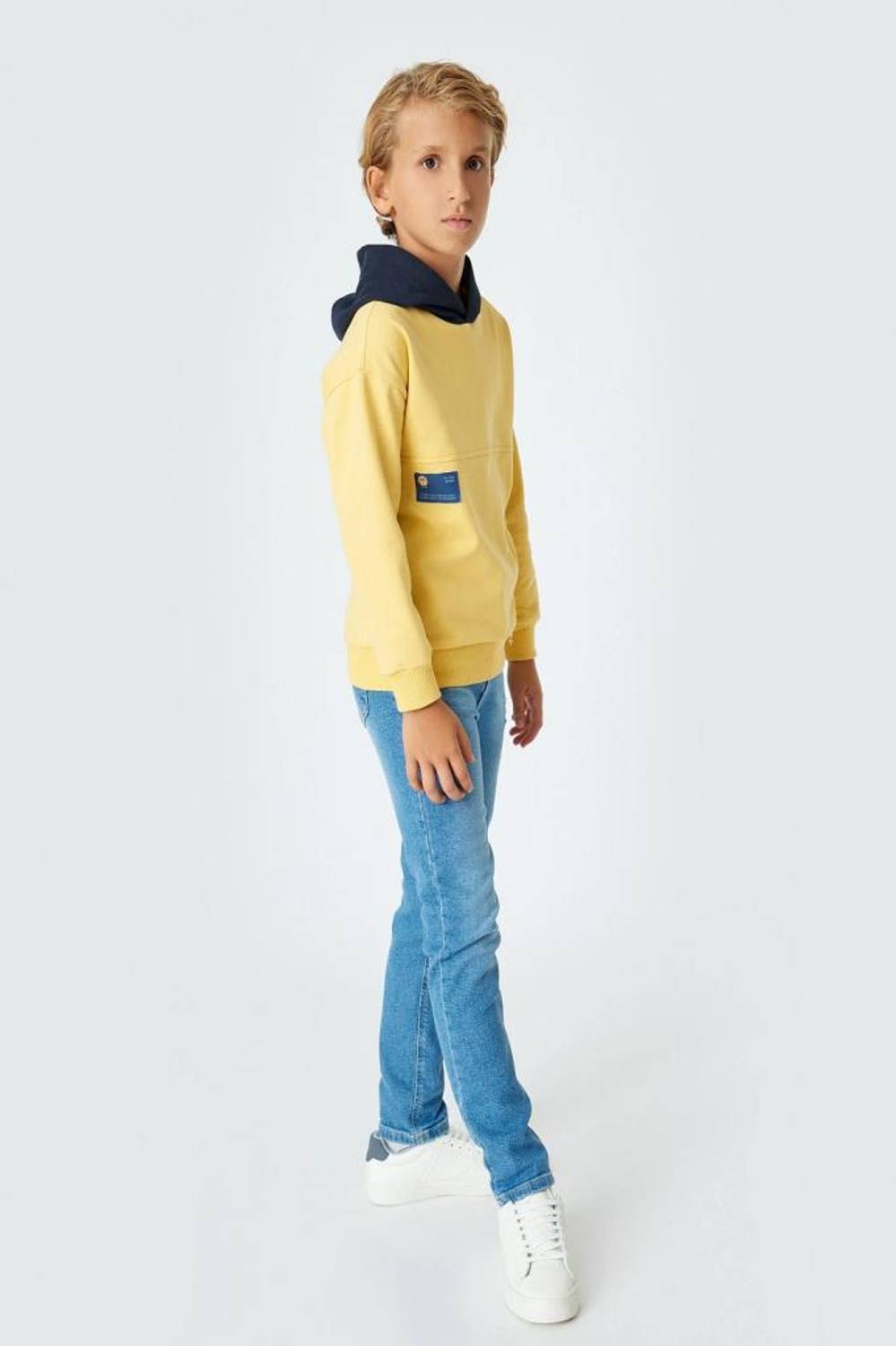 Koton Erkek Çocuk Kot Pantolon Ayarlanabilir Lastikli Pamuklu - Slim Jean