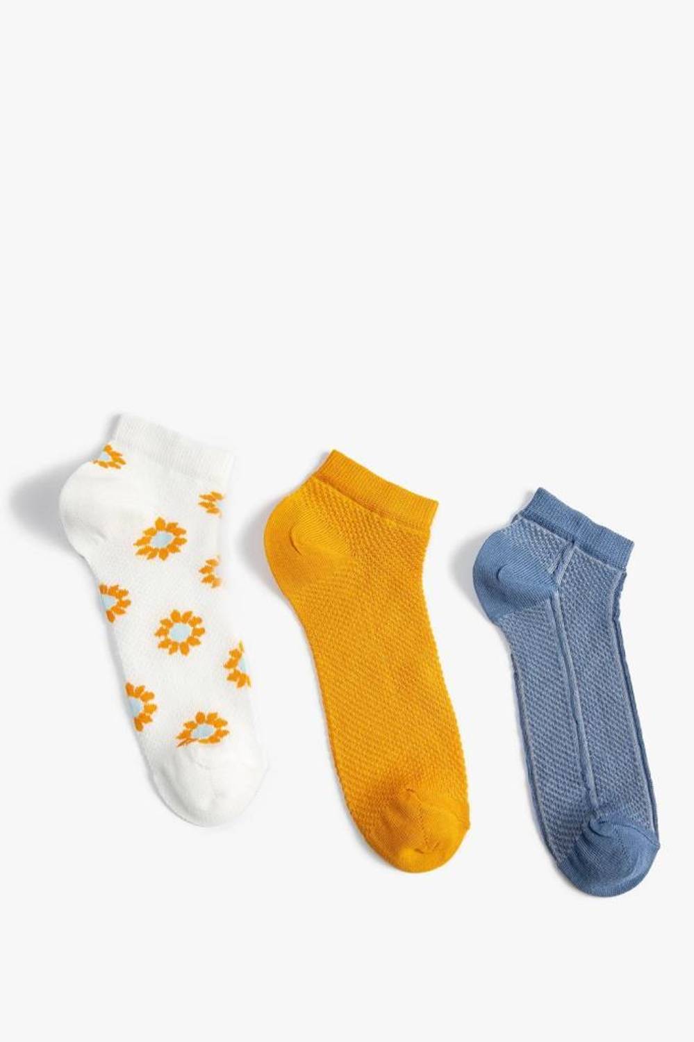 Koton Women's 3-Piece Booties Socks Set Floral Patterned Multicolor