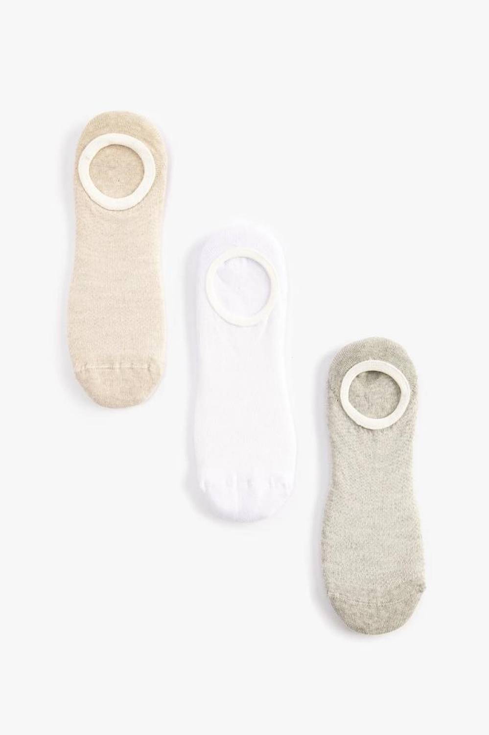 Koton Women's 3-Piece Invisible Socks Set Multi Color