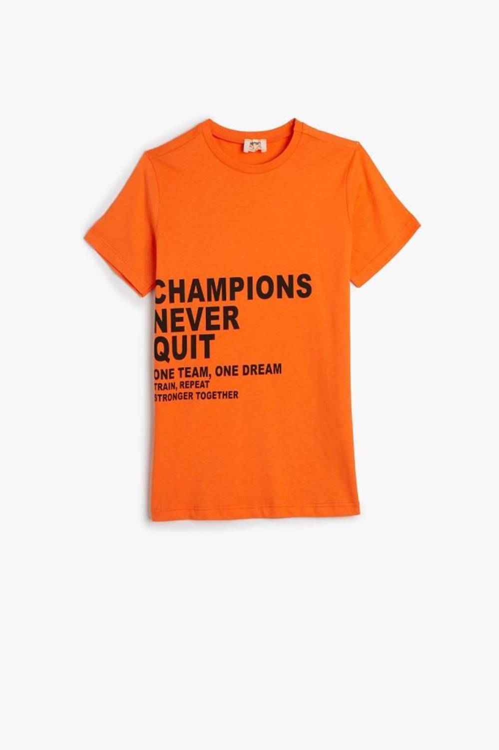 Koton Erkek Çocuk Tişört Kısa Kollu Slogan Baskılı Pamuklu