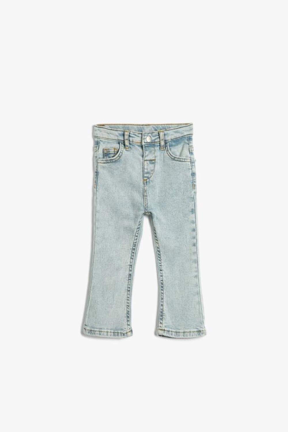 Koton Baby Girl Flare Leg Jeans Pocket Cotton - Flare Jean