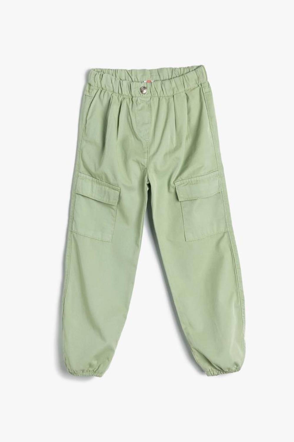 كوتون بيبي بناتي جينز باراشوت من القطن بجيب خصر مطاطي - جينز باراشوت