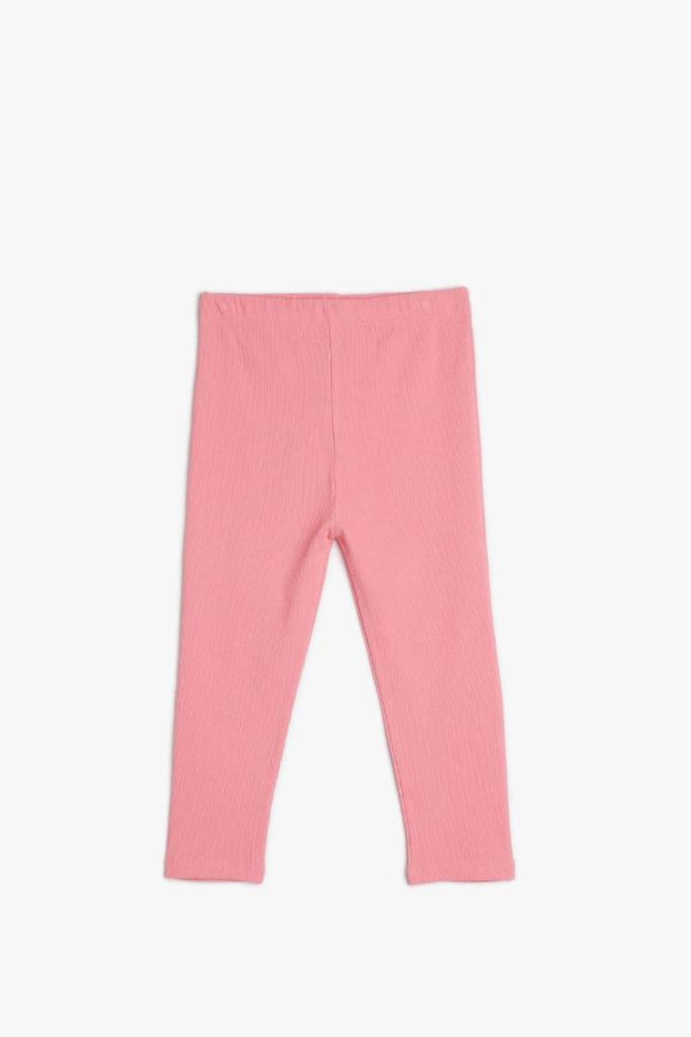 جوارب Koton البناتية الأساسية أسفل الركبة من القطن المضلع والمرن