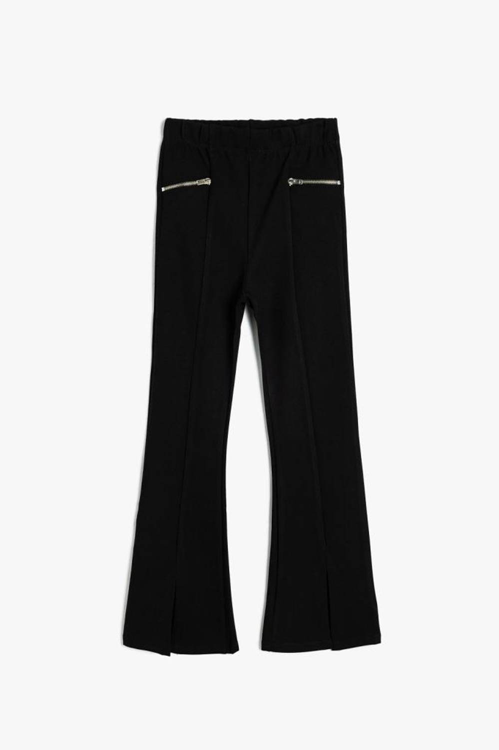 Koton Kız Çocuk İspanyol Paça Pantolon Viskon Karışımlı Fermuar Detaylı