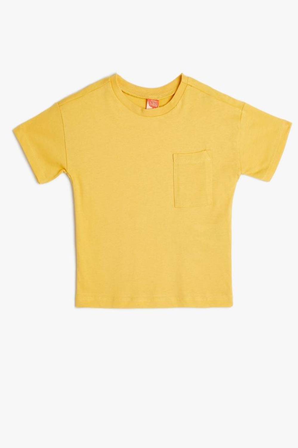 Koton Baby Boy Basic T-Shirt Short Sleeve Pocket Detailed Cotton