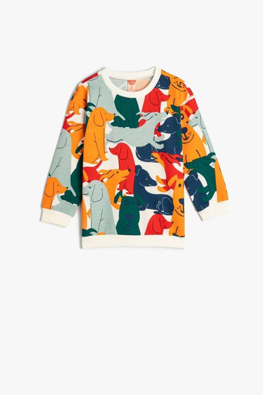 Koton Erkek Bebek Sweatshirt Köpek Grafik Baskılı Pamuklu