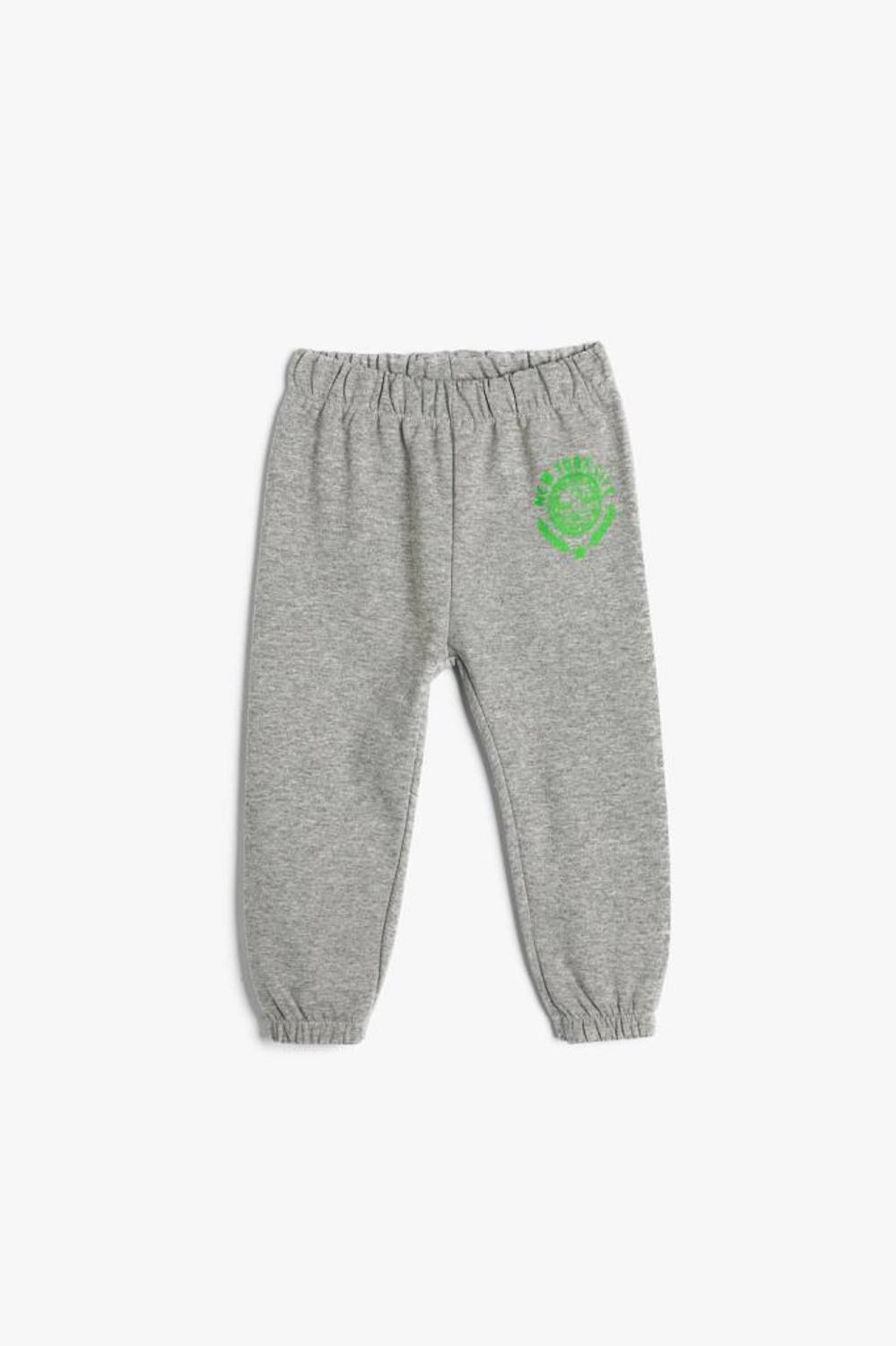 Koton Baby Boy Basic Jogger Sweatpants with Elastic Waist Print Detail