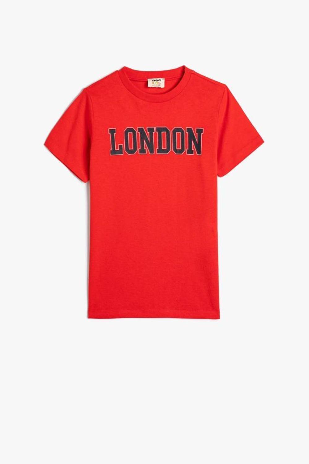 Koton Boy's Short Sleeve T-Shirt Printed Crew Neck Cotton