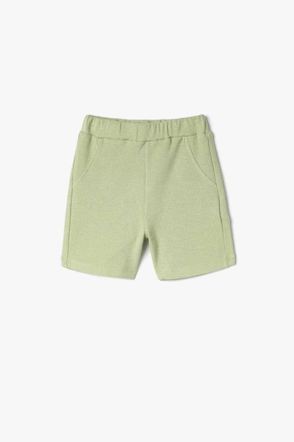 Koton Erkek Bebek Basic Şort Dokulu Cepli Beli Lastikli