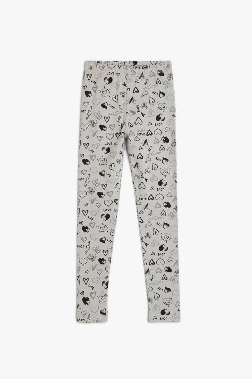 Koton Kız Çocuk Kalpli Tayt Beli Lastikli Pamuklu