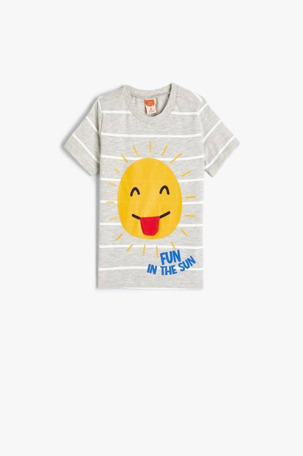 Koton Erkek Bebek Tişört Kısa Kollu Güneş Baskılı Bisiklet Yaka