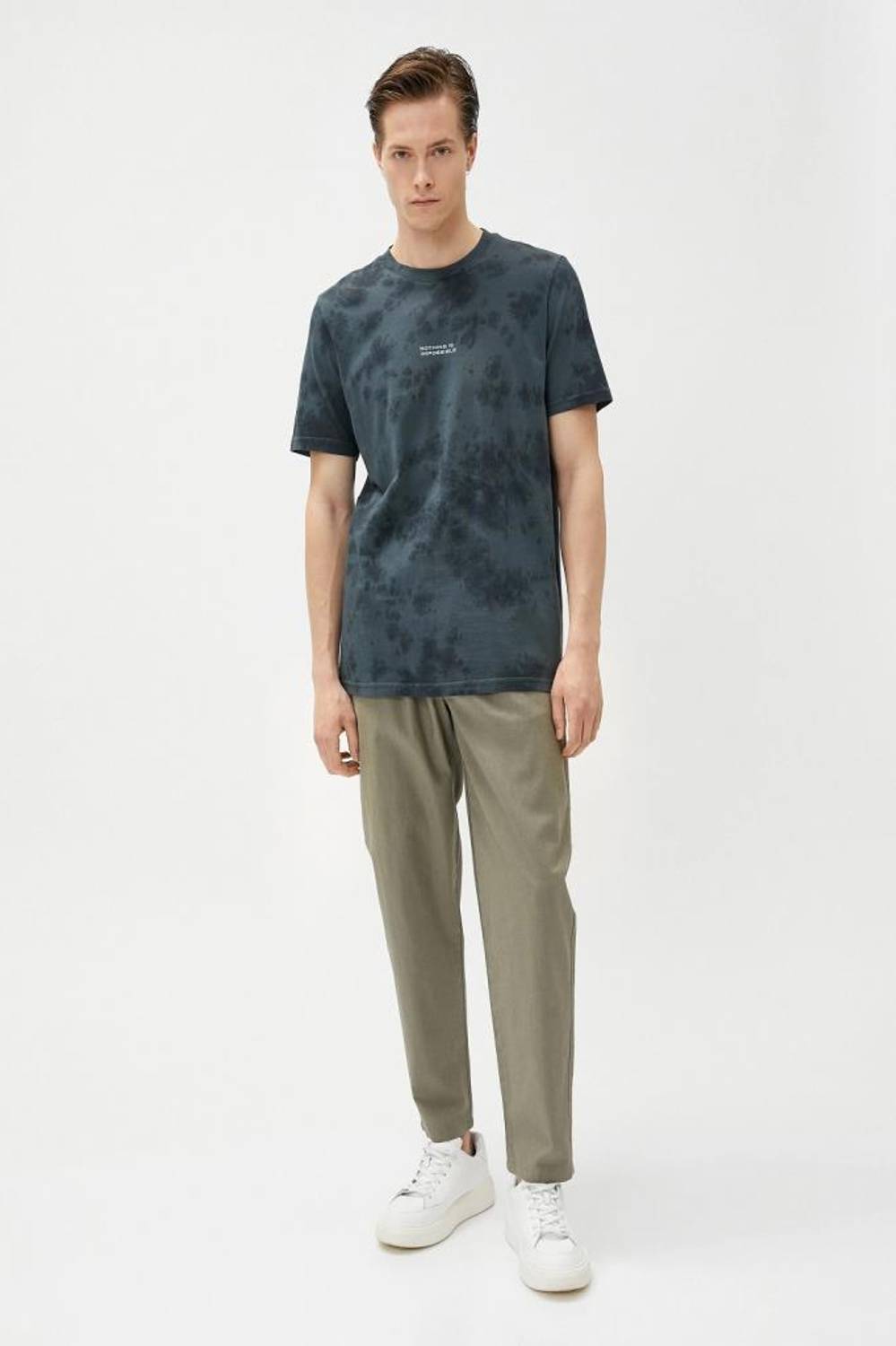 Koton Keten Karışım Pantolon Beli Bağcıklı Cep Detaylı