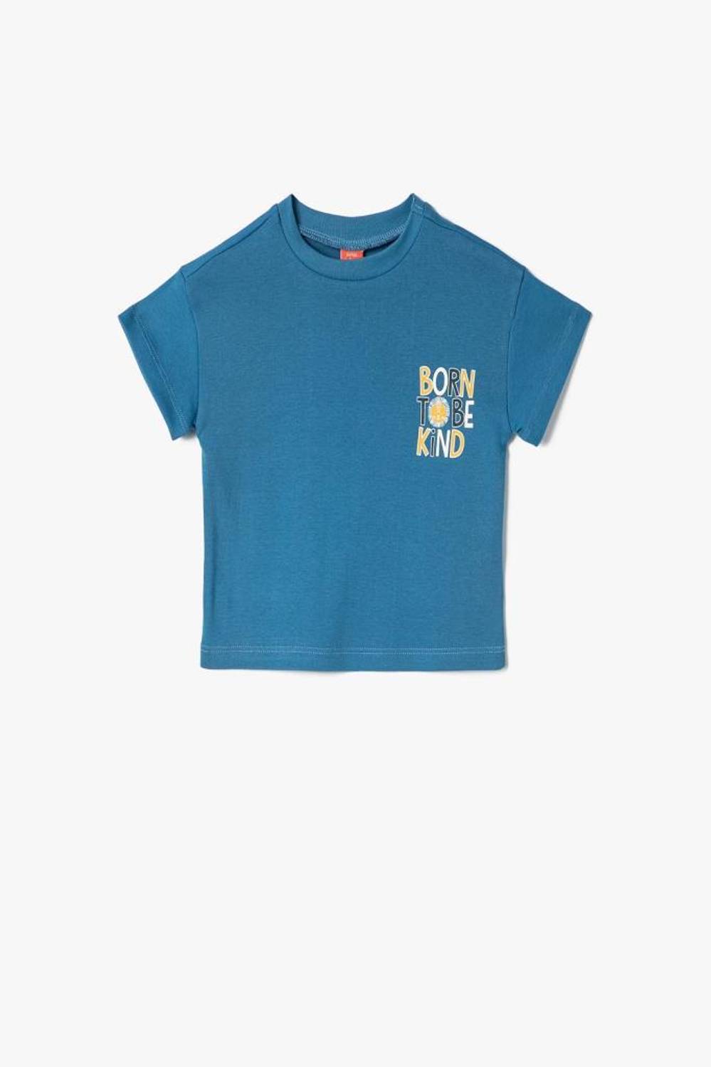 Koton Erkek Bebek Tişört Slogan Baskılı Kısa Kollu Bisiklet Yaka Pamuklu