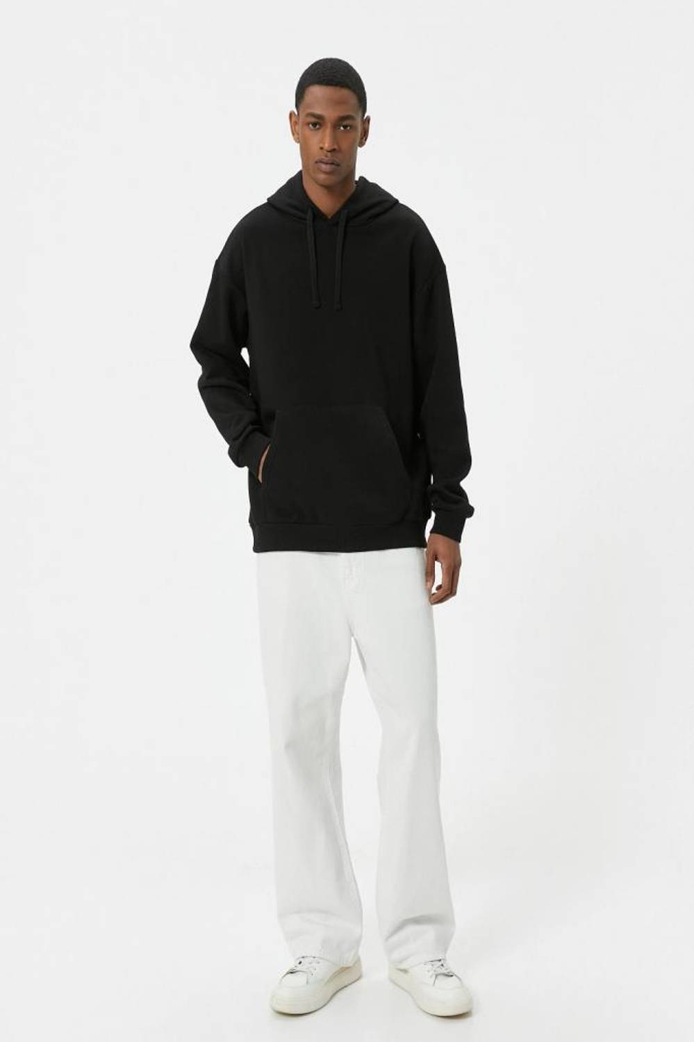 Koton Oversize Sweatshirt Kapşonlu Uzun Kollu Kanguru Cep Detaylı