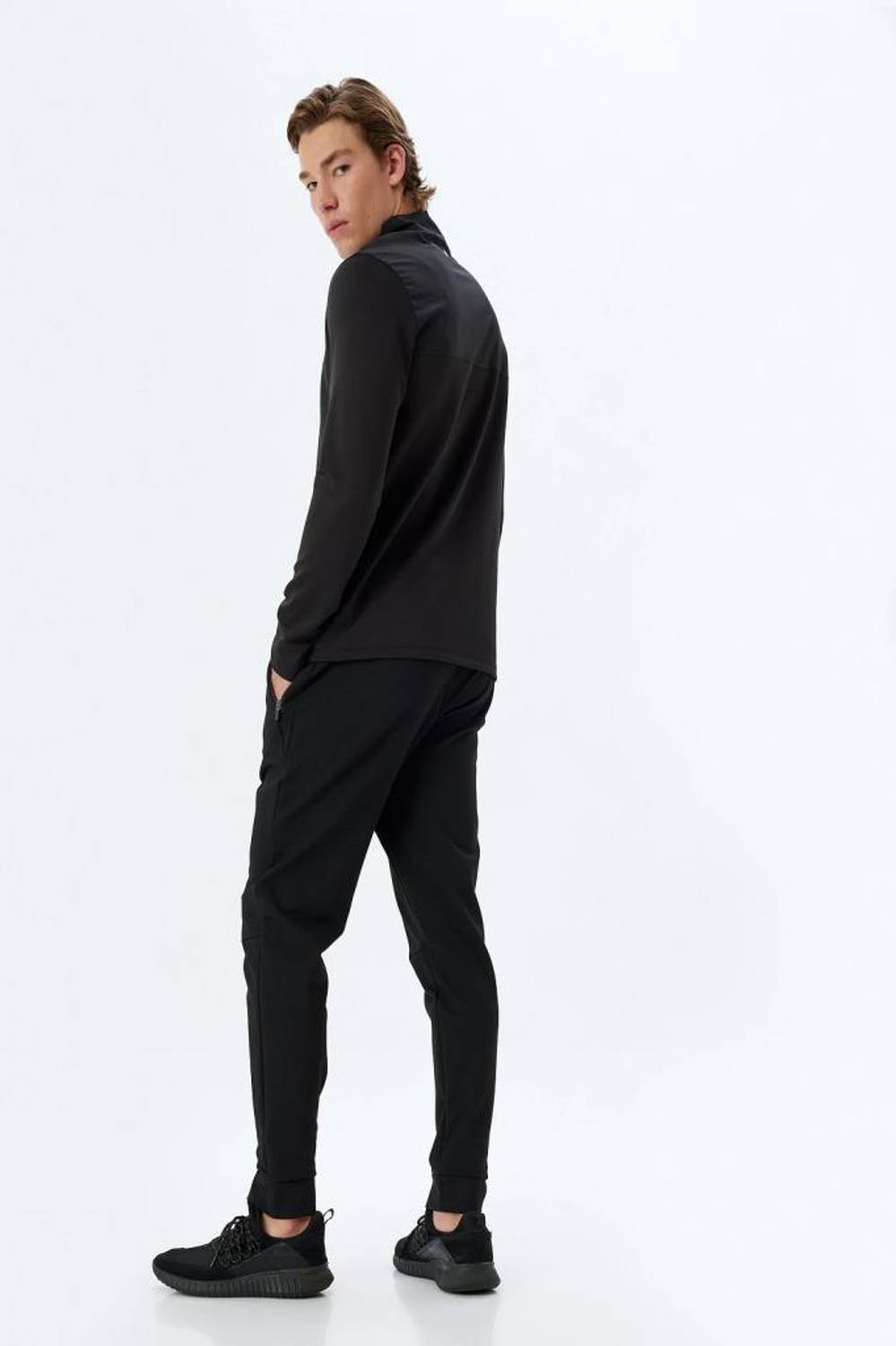 Koton Spor Eşofman Altı Lastikli Paça Beli Bağcıklı Fermuarlı Cep Detaylı