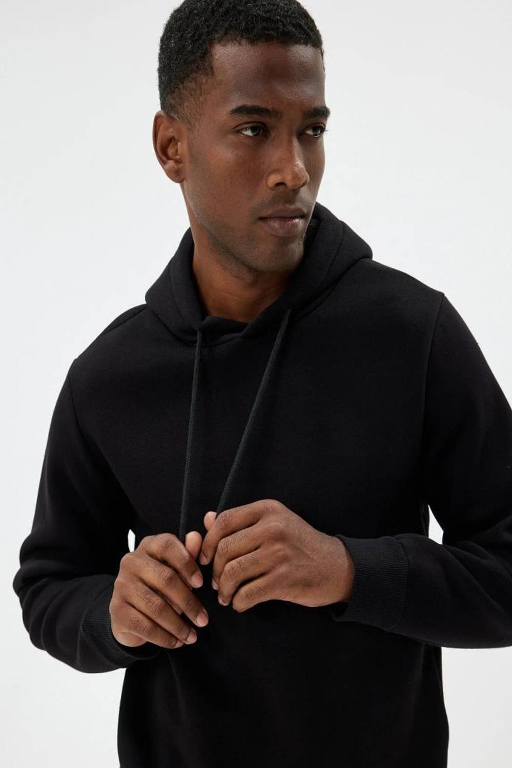 Koton Kapşonlu Sweatshirt Basic Pamuk Karışımlı