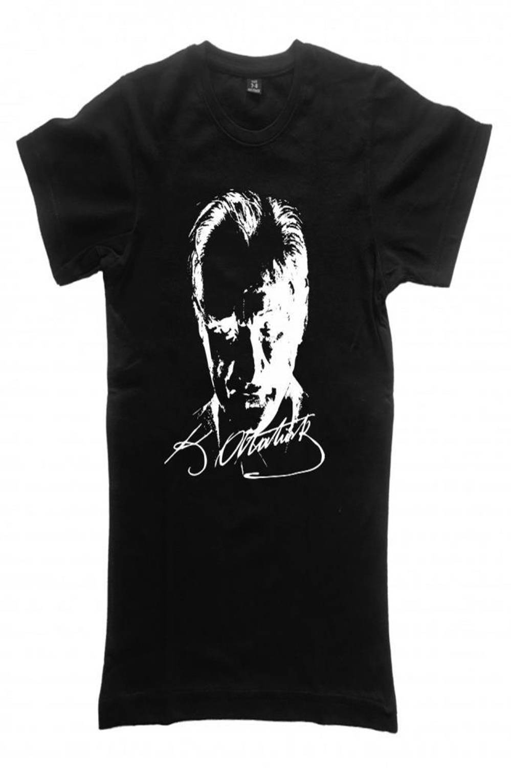 Футболка чорного кольору з принтом Ататюрка для підлітків, розміри 9-16 років