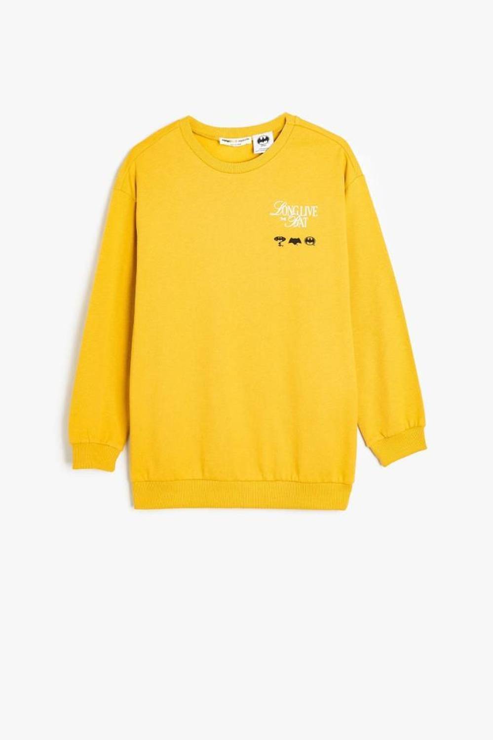 Свитшот для хлопчиків Koton з принтом Бетмена, довгий рукав, 100% бавовна, веселий дизайн, комфортний стиль для грайливих дітей